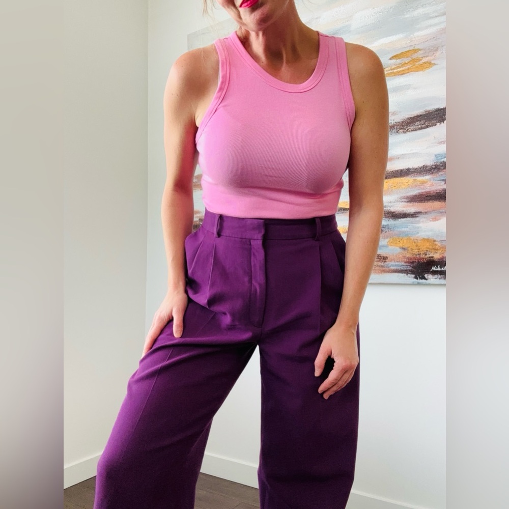 A New Day Pink Ribbed Tank Top | Size Large | EUC